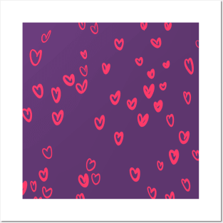 Valentines Love Hearts Pink Posters and Art